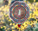 Wind Spinner Mandala Mystique 12 inches – 3D Stainless Steel – Laser Cut Metal Art Geometric Pattern - Hanging Wind Spinner, Kinetic Yard Art Decorations - Indoor/Outdoor Decor by GreenHaven Gardens