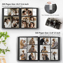 Popotop Photo Album 4x6 300 Pockets with Leather Hardcover Cover, Small Photo Album Holder Book with 50Pcs Pages for Family Travel Wedding Baby Gifts by TinyTreasures Baby Boutique