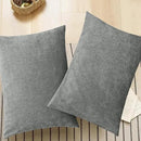 CaliTime Throw Pillow Covers Decorative 20 X 26 Inches Pack of 2 Cozy Chenille Standard Pillow Shams Cases for Couch Sofa Bed Living Room Home Medium Grey by CozyNest Decor