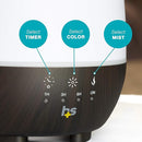 HealthSmart 500ML Essential Oil Diffuser for Large Rooms, Cool Mist Humidifier and Aromatherapy Diffuser, Adjustable Timer, Mist Mode and 7 LED Light Colors, White (Pack of 1) by TinyTreasures Baby Boutique