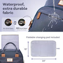 RUVALINO Diaper Bag Backpack, Multifunction Travel Back Pack Maternity Baby Changing Bags, Diaper Changing Totes, Waterproof and Stylish, Navy Blue by TinyTreasures Baby Boutique