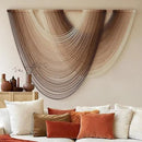 Macrame Wall Hanging Dip-Dye Boho Home Decor Fiber Wall Art Craftsmanship Bedroom Livingroom 57" W x 39" L by CozyNest Decor