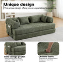 Convertible Sleeper Sofa Bed With Cylindrical Pillow by HouseOfZazla