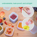 Olababy Clear Sense Silicone Storage Containers 4pk for Baby Food, Snacks, Formula, Puree, Sauce & More | Micro Plastic & BPA-Free | Daycare Essentials for Toddlers and Kids (Mint, 4 oz / 120 ml) by TinyTreasures Baby Boutique
