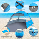 Gorich Beach Tent Sun Shelter for 3/4-5/6-7/8-10 Person with UPF 50＋ UV Protection, Lightweight & Easy Setup Beach Shade Canopy, Portable Beach Shade Tent Beach Cabana by TinyTreasures Baby Boutique