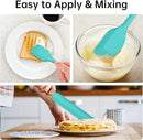 Barsone 5-Piece Silicone Spatula Set（ Heat Resistant 446°F Food Grade BPA Free, Nonstick Cookware Safe Dishwasher Safe Kitchen Tools for Baking, Cooking, Stirring, Blue） by CozyNest Decor