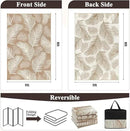 Pauwer Waterproof Outdoor Rug 5x8, Reversible Plastic Straw Patio Camping Rug, Indoor Outdoor RV Mat Carpet for Deck, Camper, Porch, Balcony, Backyard, Picnic, Leaf Brown by GreenHaven Gardens