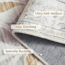 jinchan Vintage Floral 5x7 Area Rugs - Machine Washable Distressed Design Soft Ultra-Thin Low-Pile Non-Slip Carpet for Kitchen Bedroom Nursery Living Room Dining Room Home Office (5x7ft,Light Grey) by TinyTreasures Baby Boutique
