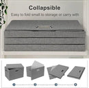 Large 17" 36 Quart Collapsible Stackable Storage Bins with Lids, 5 Packs Gray Foldable Fabric Closet Storage Boxes with Lids, Heavy-duty Linen Cube Baskets(17 x 12 x 11) by CozyNest Decor
