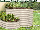 Galvanized Raised Garden Beds Outdoor // 4×2×2 ft Planter Raised Beds for Gardening, Vegetables, Flowers // Large Metal Garden Box (White) // Patented Tool-Free Design by GreenHaven Gardens