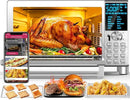 Nuwave Bravo XL Air Fryer Toaster Smart Oven, 12-in-1 Countertop Grill/Griddle Combo, 30-Qt XL Capacity, 50F-500F adjustable in precise 5F increments, Integrated Smart Thermometer, Linear T Technology by CozyNest Decor