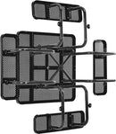 Global Industrial 46" Square Perforated Metal Outdoor Picnic Table, 81" W x 81" D Overall, Black by GreenHaven Gardens