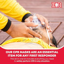 Adult and Infant CPR Mask Combo Kit – Includes 2 CPR Masks with One-Way Valves, Pair of Vinyl Gloves, 2 Alcohol Prep Pads – Portable Emergency CPR Kit – Red by TinyTreasures Baby Boutique