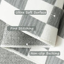jinchan 2x3 Kids Area Rug Washable Indoor Entryway Doormat Modern Checkered Geometric Lattice Small Rug Non Slip Soft Carpet for Nursery Room Bedroom Bathroom Home Grey by CozyNest Decor