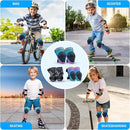 Knee Pads Elbow Pads Wrist Guards Set for Kids,Upgraded Protective Gear for Toddle 4-12 Boys or Girls Children Roller Skating Scooter Skateboarding Bike Roller Blade by TinyTreasures Baby Boutique