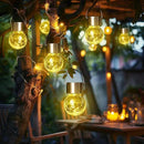 GIGALUMI 24 Pack Solar Outdoor Lights, Solar Hanging Lights for Christmas Decoration-Cracked Glass Solar Lights Outdoor Waterproof for Garden, Yard, Fence, Tree（Warm White） by CozyNest Decor
