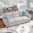 79.9" Modern Living Room Sofa Linen Upholstered Couch Furniture for Home or Office, Light Grey,(3-Seat,)