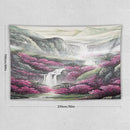 Japanese Tapestry, Red Plum Blossom Mountain Tapestry, Asian Japanese Wall Tapestry, Nature Landscape Tapestries for Bedroom Living Room Decor 90"x60" by CozyNest Decor