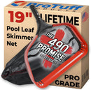 ProTuff 19" Fine Pool Net for PROS – “490 Promise” Unlimited Unconditional Replacement – Cleans 3X Faster Than Vacuum – Wide Pool Skimmer Net with Deep Bag for Easy Maintenance of Leaves, Bugs, Debris by GreenHaven Gardens