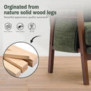 Modern Accent Chair for Living Room Mid Century Arm Chair Upholstered Bedroom Chair Comfy Lounge Chair with Solid Wood Frame, Green by CozyNest Decor