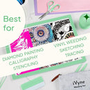 iVyne Corded Light Pad for Weeding Vinyl - A4 Light Box for Drawing - Light Board for Tracing - Light Box for Diamond Painting, Weeding Vinyl, Sketching, Tracing (Green) by TinyTreasures Baby Boutique