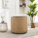 Barrel, Comfy Round Accent Sofa Chair With 360 Degree Swivel, Leisure Arm by HouseOfZazla
