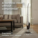 Electrolux Ergorapido Cordless 2-in-1 Vacuum Cleaner with High Suction Power and 180-Degree EasySteer Mobility, 48-Minute Run Time, 2 Power Modes, Satin White by CozyNest Decor