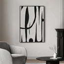 Framed Black and White Abstract Wall Art, Modern Large Canvas Paintings Artwork for Walls, Minimalist Abstract Lines Art Prints Pictures for Living Room Hallway Bedroom Office Bathroom Art Wall Decor 24x36 Inch by CozyNest Decor