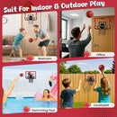 LovesTown Indoor Mini Basketball Hoop for Kids, Basketball Hoops Over The Door with LED Lighting, Mini Hoop with 4 Balls Electronic Scoreboard Toys, Sports Toys Gifts for Boys Girls by TinyTreasures Baby Boutique