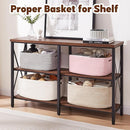OIAHOMY Storage Basket for Shelves, Closet Cube Storage Bins Baskets for Clothes Blanket Towels, Baby Nursery, Toy Baskets Box, Woven Rope Basket, 17.72*12.99*7.87 IN, 2 Packs Brown by TinyTreasures Baby Boutique