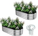 Galvanized Metal Planter Raised Garden Bed Kit for Gardening Outdoor，4x2x1ft 2 Planter Grow Garden Box Raised Flower Bed，Long Vegetable Clearance Herb Raised Garden Beds for Gardening Metal by GreenHaven Gardens