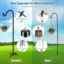 Gtongoko Adjustable Shepherds Hooks for Outdoor 76 Inch Bird Feeder Pole with 7 Prongs Base, 5/8 Inch Thick Heavy Duty for Hanging Bird Feeder, Plant Baskets,1 Pack by GreenHaven Gardens