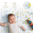 PopsyKosy Premium Baby Foam Play Mats - Stylish Floor & Exercise Puzzle Mat for Toddlers and Kids- 6 Soft, Non-Toxic, Odorless, Peel-Resistant Foam Tiles - 6ft x 4ft- 0.5” inch Thick, Pastel Blue Gray by TinyTreasures Baby Boutique