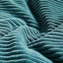 Fancy Homi 2 Packs Teal Lumbar Decorative Throw Pillow Covers 14x24 Inch for Living Room Couch Bed Sofa, Rustic Farmhouse Boho Home Decor, Soft Striped Corduroy Rectangle Accent Cushion Case 35x60 cm by CozyNest Decor