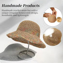Floppy Big Beach Straw Hats for Women Foldable Summer Wide Brim Packable Sun Hat Womens Travel Straw Fedora Hat by GreenHaven Gardens