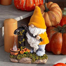 TERESA'S COLLECTIONS Fall Decor, Fall Gnomes Decor, Autumn Garden Gnomes Pumping Water with Solar Lights, Waterproof Resin Outdoor Fall Decor, Fall Gifts Outdoor/Indoor,9" by CozyNest Decor