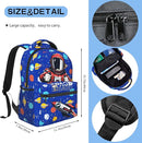 Astronaut Planet Space Backpack For Boys Girls Kids Navy Blue Rocket Spacecraft Book Bag Funny Galaxy Planet Universe Backpack For Kids Boys Girls For School Travel Hiking by TinyTreasures Baby Boutique