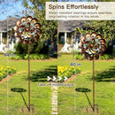 Wind Spinner Outdoor Garden Decor, Wind Spinners for Yard and Garden, 84 inch Copper Wind Sculptures & Spinners, Windmill for Yard Decorations - Larger Spinners by CozyNest Decor