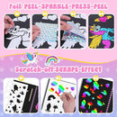 homicozy Art & Craft Activity for Kids: Foil Fun Unicorns and Princess & Scratch Art Book 2-in-1,No Mess Art Crafts for Girls,DIY Creative Activity Kit,Gifts for Girls Ages 4,5,6,7,8,9, Travel Toys by TinyTreasures Baby Boutique