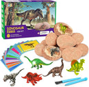 Dig Up Dinosaur Fossil Eggs, Break Open 12 Unique Eggs and Discover 12 Cute Dinosaurs, Easter Digging Toy for 3 4 5 6 7 8 9-12 Year Old Boys Archaeology Science STEM Gift by TinyTreasures Baby Boutique