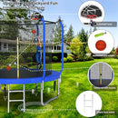 Upgraded Trampoline 8FT/10FT/12FT/14FT With Basketball Hoop, Light, Sprinkler, Stakes - Outdoor Backyard for 4-6 Kids and Adults by TinyTreasures Baby Boutique