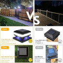 Sumaote Solar Post Lights 160LM 52 LED - 6x6 Post Cap Solar Light Outdoor Deck Fence Lights fit 4x4 5x5 6x6 Wood Posts, IP65 Waterproof for Garden Porch Patio, 6000K White Lighting, 4 Pack by GreenHaven Gardens