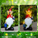 Gnomes Garden Statues Decor, Solar Waterproof Large Gnome with LED Lights Funny Garden Sculptures Outdoor Patio Yard Decorations Lawn Ornaments Gifts for Women Mom by CozyNest Decor