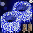 Hezbjiti 2 Pack 1000 LED 403 FT Christmas String Lights Outdoor, 8 Lighting Modes IP44 Waterproof Fairy Lights with Timer and Dimmable Function for Party Tree Decorations (Blue+White, Clear Wire) by GreenHaven Gardens