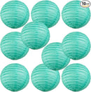 WYZworks - Round Paper Lanterns 10 Pack (Sea Green, 10") - Hanging Paper Lanterns Lamp for Wedding, Birthday, Party and Home Decorations with 8", 10", 12", 14", 16" Option by GreenHaven Gardens