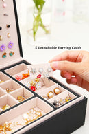 Womens Earring Jewelry Box for Girls Jewelry Earring Organizer Box Earring Holder Organizer for Girls Jewelry Organizer Earring Boxes for Women Girls Stud Earring Organizer Jewelry Box Black by TinyTreasures Baby Boutique