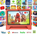 Tablet for Kids Age 3-12 10.1 inch Android 14 6000mAh 8GB RAM+64GB ROM(Expandable to 1TB Kids Tablet WiFi6 Google Kids Space Parental Control 1280 * 800 HD Screen - Red by TinyTreasures Baby Boutique
