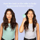 Crave Naturals Glide Thru Detangling Brush for Natural, Curly, Straight, Wet or Dry Hair - Gentle Detangler Styling Tool for Adults, Kids, Toddlers and Little Girls - 7.5 x 3 in, Turquoise by TinyTreasures Baby Boutique