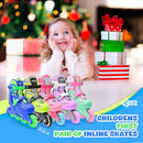 2PM SPORTS Inline Skates with Light Up Wheels, Roller Skates Blades for Boys Girls Kids Ages 5-8 8-12 4-6 6-12, Size Adjustable Beginner Blades Roller Skates by TinyTreasures Baby Boutique