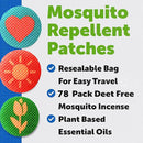 RiptGear Mosquito Patches - 78 Pack of Bug Stickers for Kids and Adults, Natural Citronella Patch Sticks to Any Surface - DEET Free Mosquito Stickers by TinyTreasures Baby Boutique